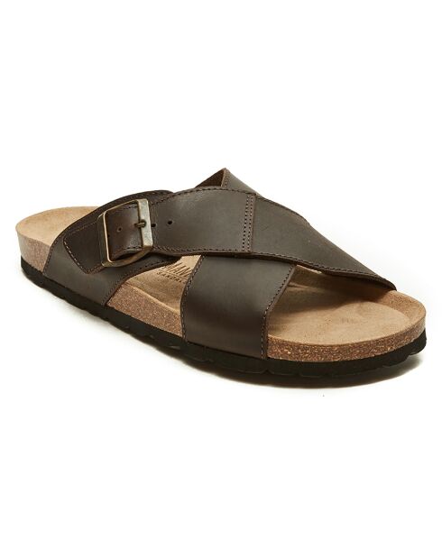 Mules en Cuir Ramon marron