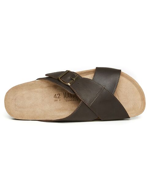 Mules en Cuir Ramon marron