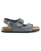 Sandales en Velours de Cuir Carlos grises