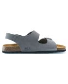 Sandales en Velours de Cuir Carlos grises