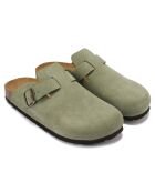 Sabots en Velours de Cuir Noé vertes