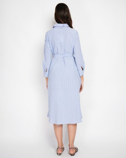 Robe en Lin mélangé Yasmine bleu jeans