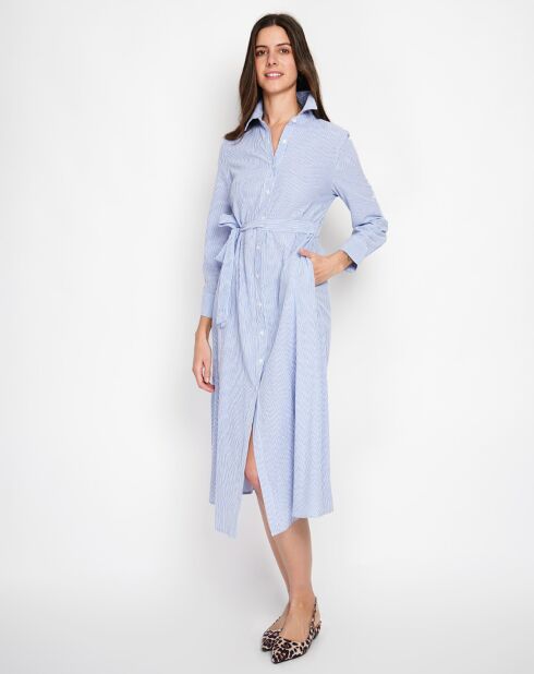 Robe en Lin mélangé Yasmine bleu jeans