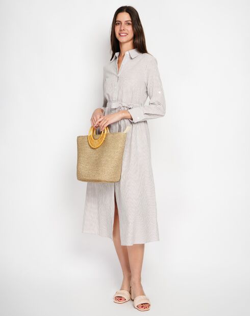 Robe en Lin mélangé Yasmine desert