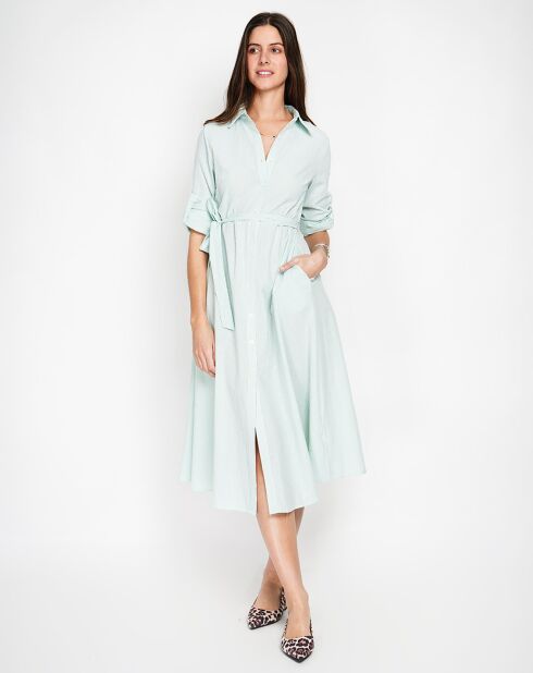 Robe en Lin mélangé Yasmine jade
