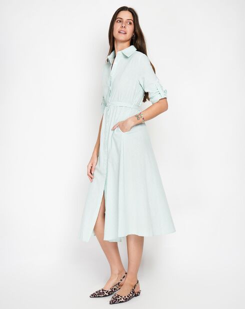 Robe en Lin mélangé Yasmine jade