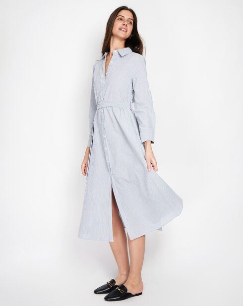 Robe en Lin mélangé Yasmine marine