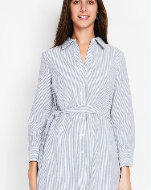 Robe en Lin mélangé Yasmine marine