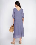 Robe 100% Lin Julia bleu jeans