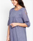 Robe 100% Lin Julia bleu jeans