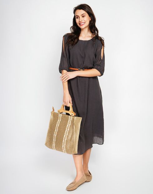 Robe 100% Lin Julia noire