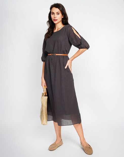 Robe 100% Lin Julia noire