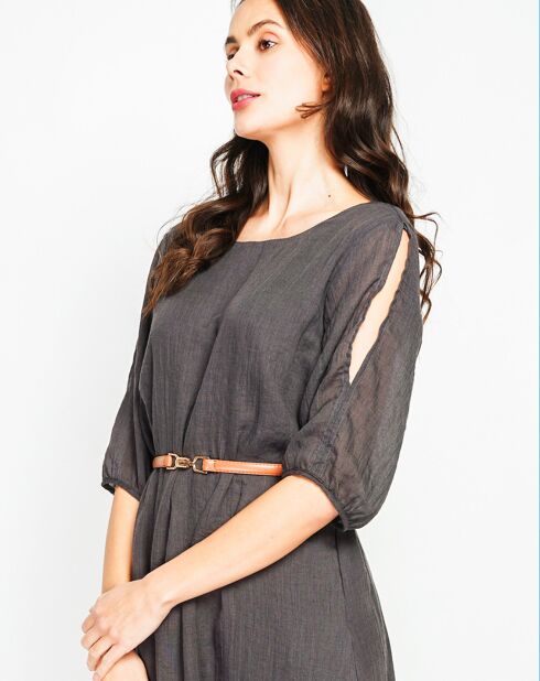 Robe 100% Lin Julia noire