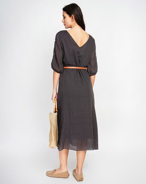 Robe 100% Lin Julia noire