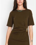 Robe en Lin mélangé Lou kaki