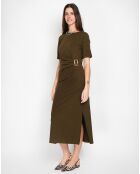 Robe en Lin mélangé Lou kaki