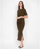 Robe en Lin mélangé Lou kaki
