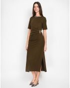 Robe en Lin mélangé Lou kaki