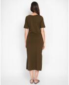 Robe en Lin mélangé Lou kaki
