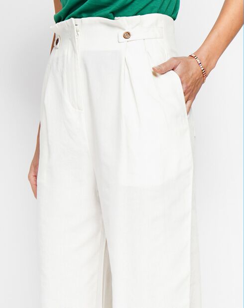 Pantalon Luna blanc cassé