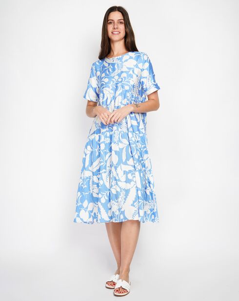 Robe en Lin mélangé Albane azur