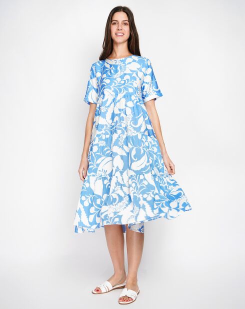 Robe en Lin mélangé Albane azur