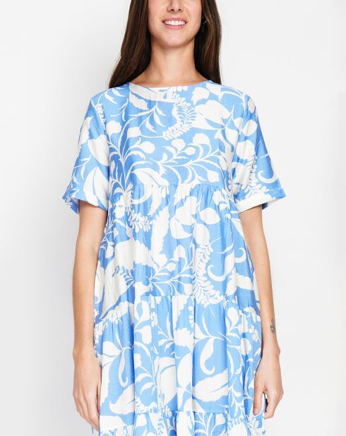 Robe en Lin mélangé Albane azur