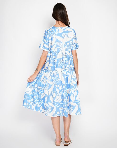 Robe en Lin mélangé Albane azur