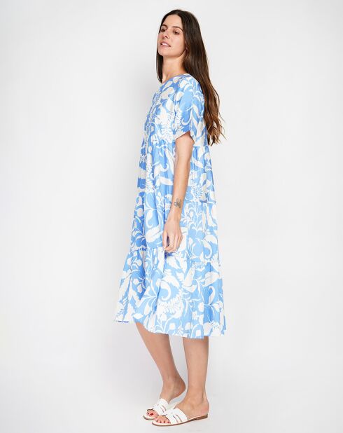 Robe en Lin mélangé Albane azur