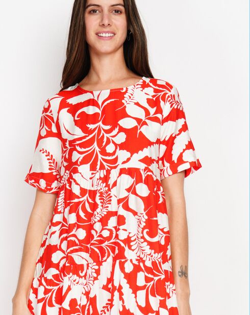 Robe en Lin mélangé Albane rouge