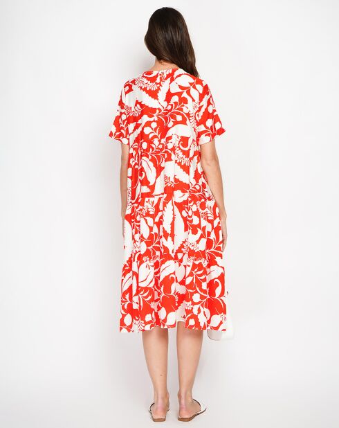 Robe en Lin mélangé Albane rouge