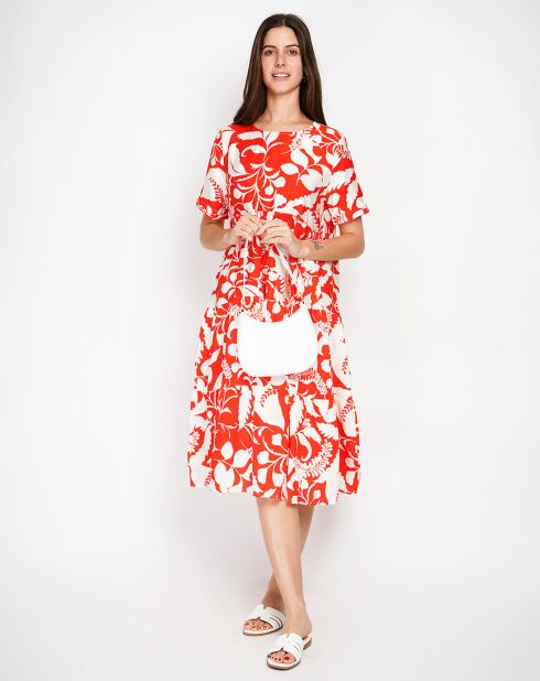 Robe en Lin mélangé Albane rouge