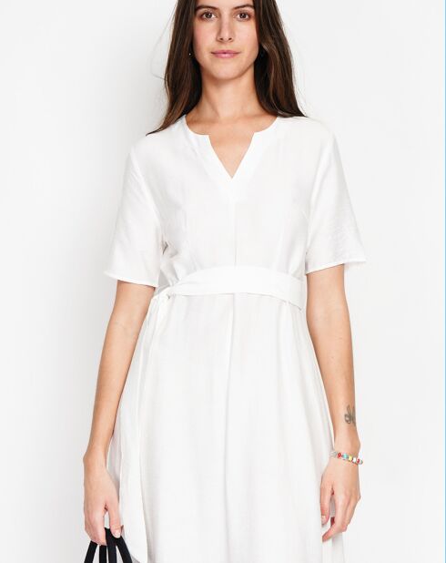 Robe en Lin mélangé Charlotte blanche