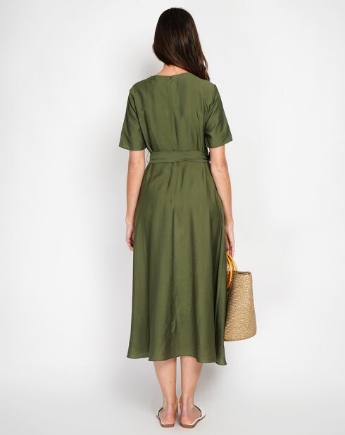 Robe en Lin mélangé Charlotte kaki