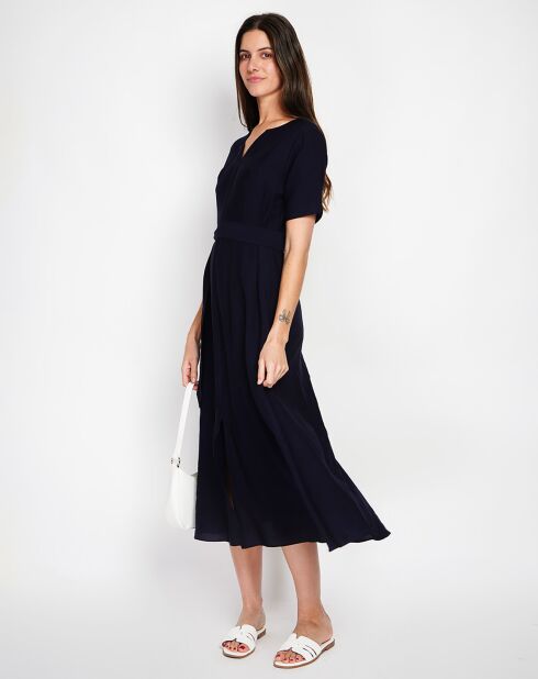 Robe en Lin mélangé Charlotte marine