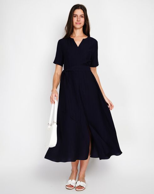 Robe en Lin mélangé Charlotte marine