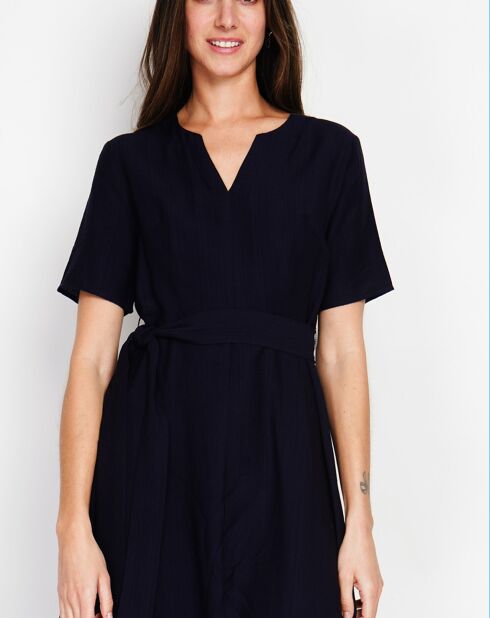 Robe en Lin mélangé Charlotte marine