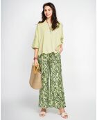Pantalon en Lin mélangé Alicia kaki clair