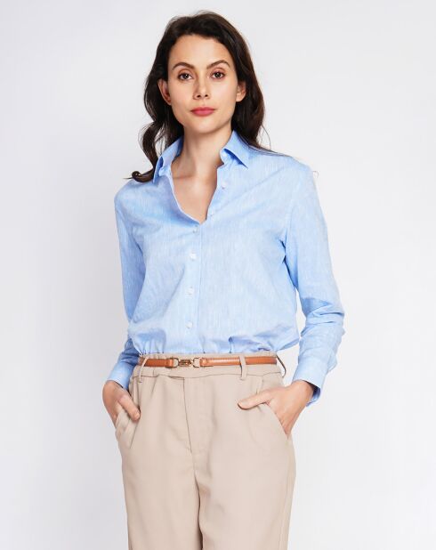 Chemise 100% Lin Maria azur