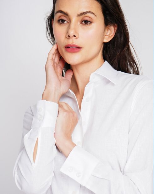 Chemise 100% Lin Maria blanche