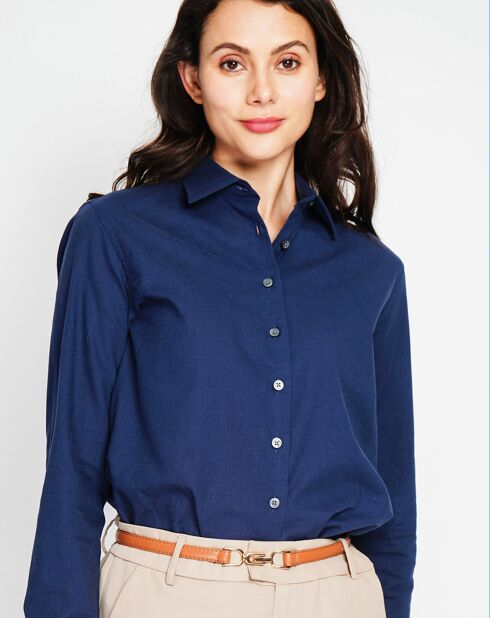 Chemise 100% Lin Maria marine