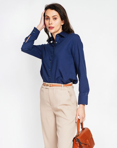 Chemise 100% Lin Maria marine