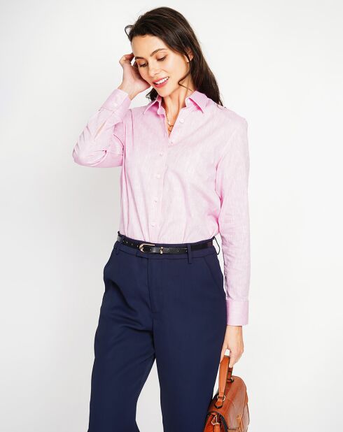 Chemise 100% Lin Maria rose