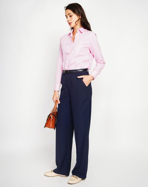 Chemise 100% Lin Maria rose
