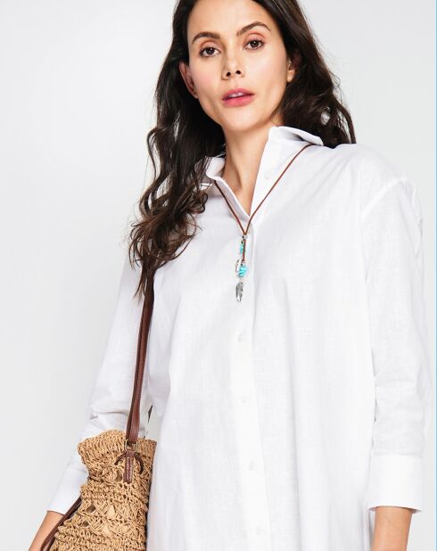 Robe 100% Lin Camille blanche