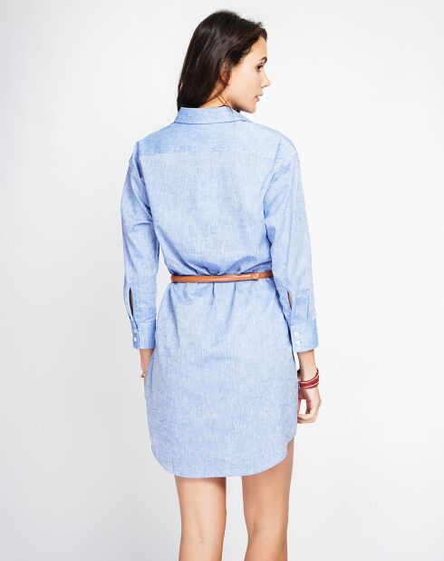 Robe 100% Lin Camille bleu jeans
