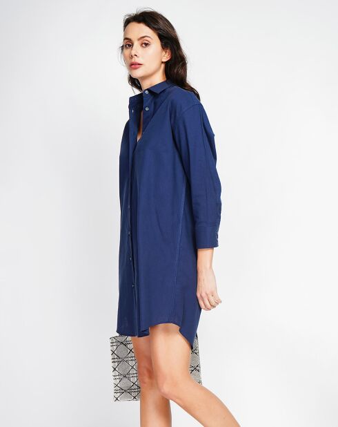 Robe 100% Lin Camille marine