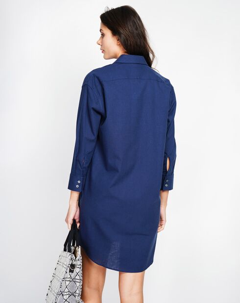 Robe 100% Lin Camille marine