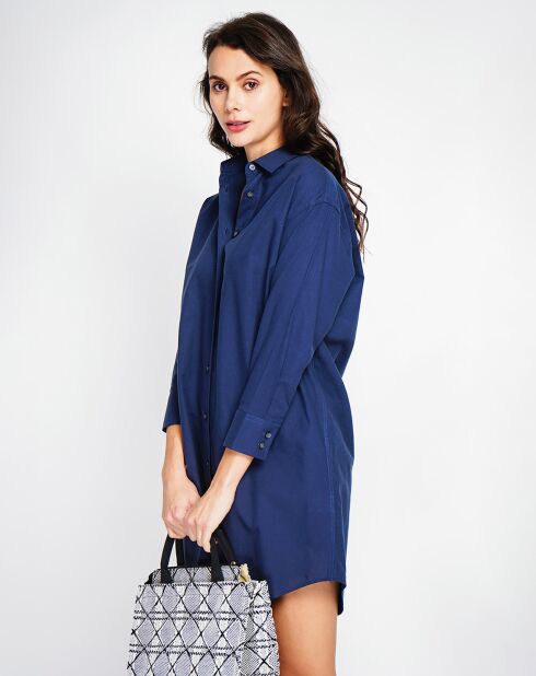 Robe 100% Lin Camille marine