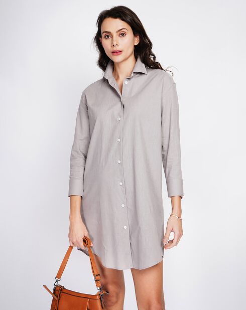 Robe 100% Lin Camille marron